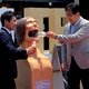 Attack on Titan recycling bin collects plastic bottles.